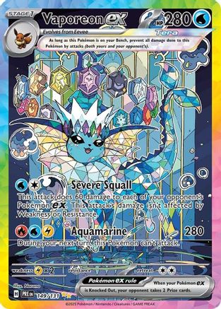 POKEMON TCG - Vaporeon ex 149/131 SV Prismatic Evolutions - Special Illustration Rare