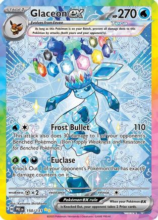 POKEMON TCG - Glaceon ex 150/131 SV Prismatic Evolutions - Special Illustration Rare