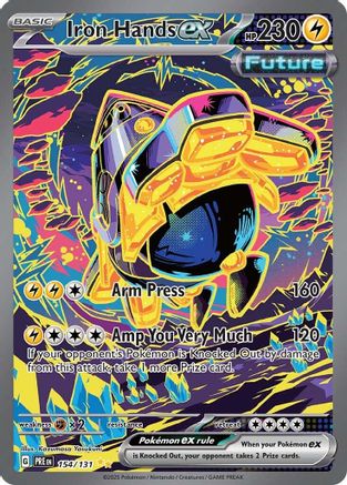 POKEMON TCG - Iron Hands ex 154/131 SV Prismatic Evolutions - Special Illustration Rare