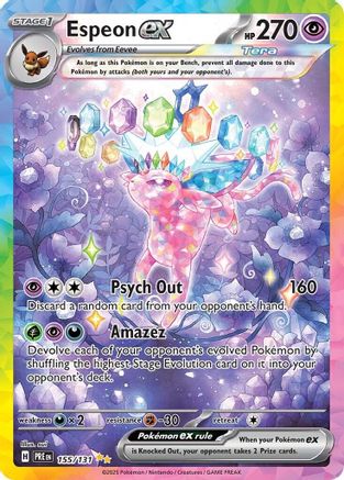 POKEMON TCG - Espeon ex 155/131 SV Prismatic Evolutions - Special Illustration Rare