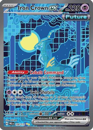 POKEMON TCG - Iron Crown ex 158/131 SV Prismatic Evolutions - Special Illustration Rare