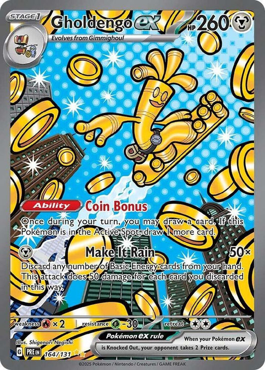 POKEMON TCG - GHOLDENGO EX 164/131 PRISMATIC EVOLUTIONS SPECIAL ILLUSTRATION RARE