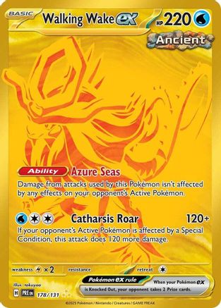 POKEMON TCG - Walking Wake ex 178/131 SV Prismatic Evolutions - Hyper Rare