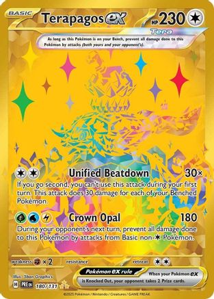 POKEMON TCG - Terapagos ex 180/131 SV Prismatic Evolutions - Hyper Rare