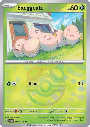 POKEMON TCG - Exeggcute (Master Ball Pattern) 001/131 SV Prismatic Evolutions - Common