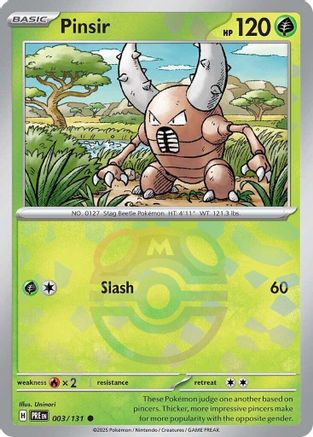 POKEMON TCG - Pinsir (Master Ball Pattern) 003/131 SV Prismatic Evolutions - Common