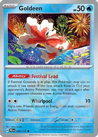 POKEMON TCG - Goldeen (Master Ball Pattern) 020/131 SV Prismatic Evolutions - Common