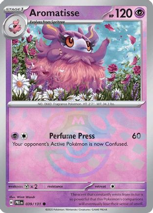 POKEMON TCG - Aromatisse (Master Ball Pattern) 039/131 SV Prismatic Evolutions - Common