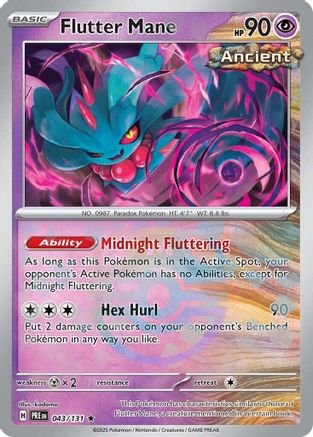 POKEMON TCG - Flutter Mane (Master Ball Pattern) 043/131 SV Prismatic Evolutions - Rare