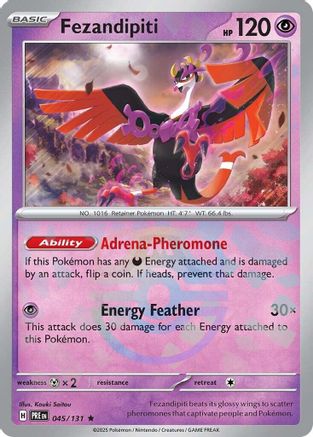 POKEMON TCG - Fezandipiti (Master Ball Pattern) 045/131 SV Prismatic Evolutions - Rare