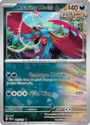 POKEMON TCG - Roaring Moon (Master Ball Pattern) 065/131 SV Prismatic Evolutions - Rare