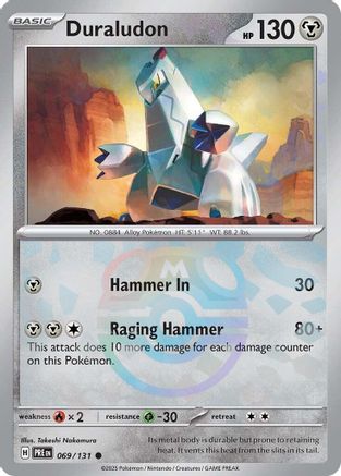POKEMON TCG - Duraludon (Master Ball Pattern) 069/131 SV Prismatic Evolutions - Common