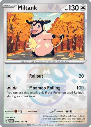 POKEMON TCG - Miltank (Master Ball Pattern) 081/131 SV Prismatic Evolutions - Common