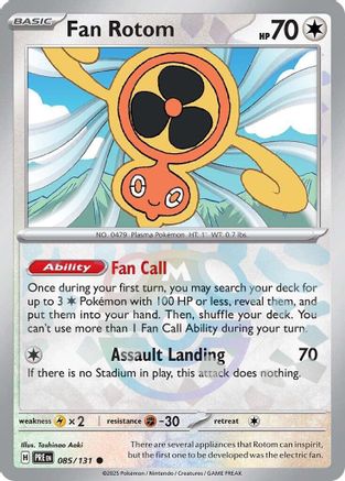 POKEMON TCG - Fan Rotom (Master Ball Pattern) 085/131 SV Prismatic Evolutions - Common