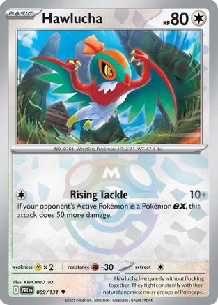 POKEMON TCG - Hawlucha (Master Ball Pattern) 089/131 SV Prismatic Evolutions - Uncommon