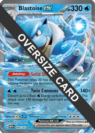 POKEMON TCG - Blastoise ex 009/165 Jumbo Cards - Double Rare