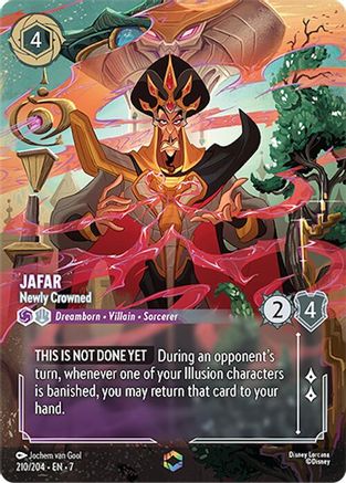 Jafar - Newly Crowned (Enchanted) (210/204) - Archazias Island Holofoil