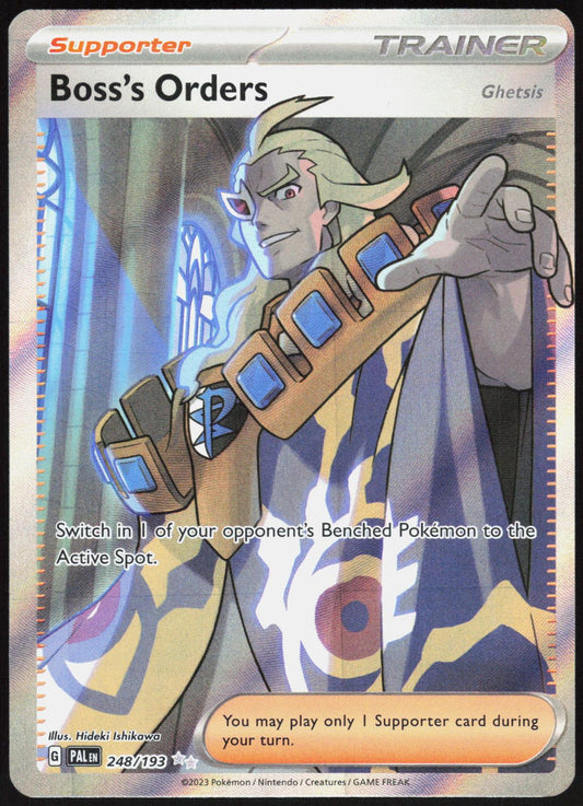 BOSS'S ORDERS (GHETSIS) 248/193 PALDEA EVOLVED POKEMON ULTRA RARE LP