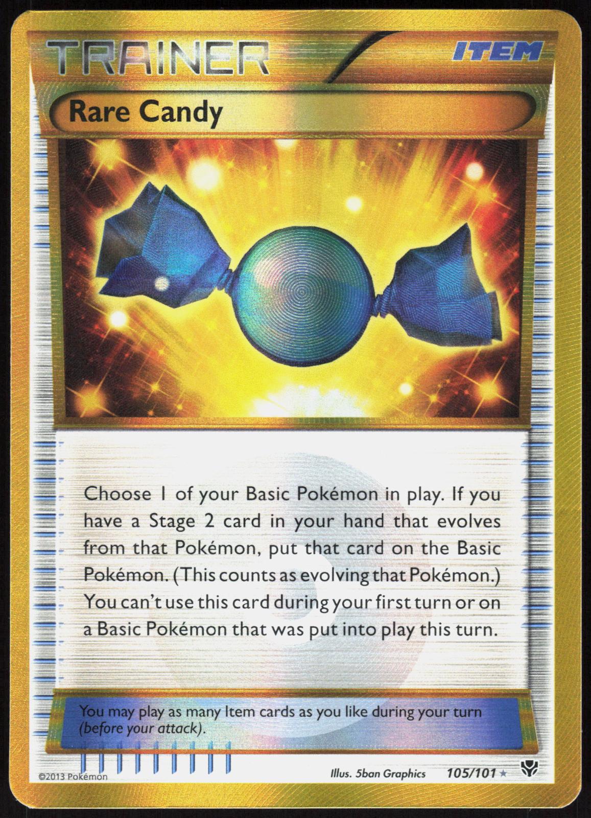 RARE CANDY 105/101 PLASMA BLAST POKEMON SECRET RARE LP