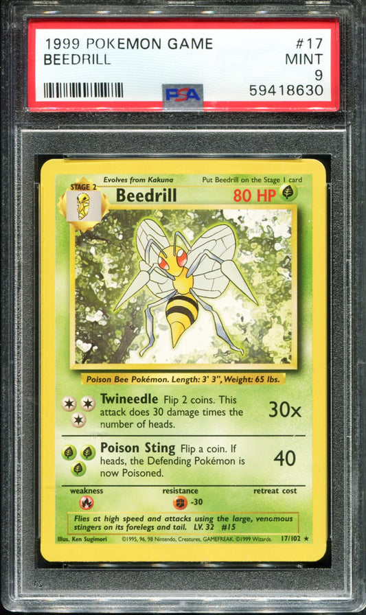 BEEDRILL 17/102 PSA 9 GAME POKEMON