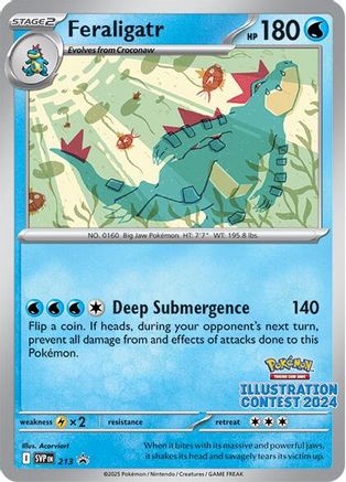 POKEMON TCG - Feraligatr 213 SV Scarlet & Violet Promo Cards - Promo
