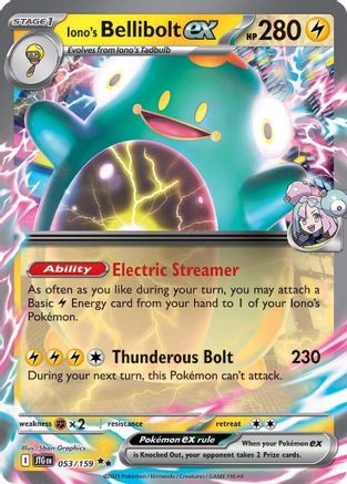 POKEMON TCG - Iono's Bellibolt ex 053/159 SV09 Journey Together - Double Rare