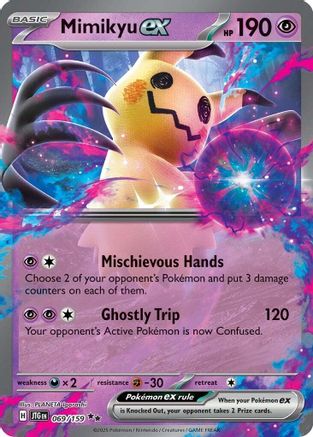 POKEMON TCG - Mimikyu ex 069/159 SV09 Journey Together - Double Rare