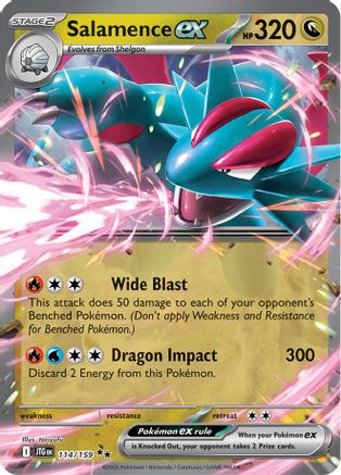 POKEMON TCG - Salamence ex 114/159 SV09 Journey Together - Double Rare