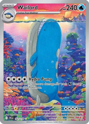 POKEMON TCG - Wailord 162/159 SV09 Journey Together - Illustration Rare