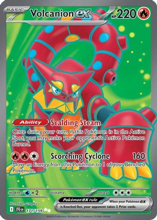 POKEMON TCG - Volcanion ex 171/159 SV09 Journey Together - Ultra Rare