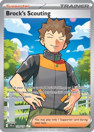 POKEMON TCG - Brock's Scouting 179/159 SV09 Journey Together - Ultra Rare