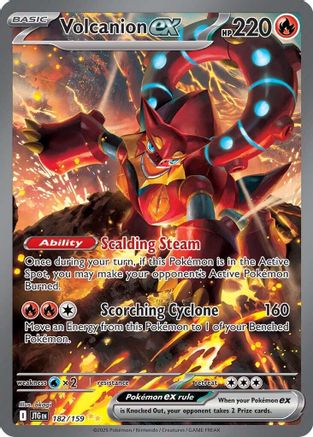 POKEMON TCG - Volcanion ex 182/159 SV09 Journey Together - Special Illustration Rare