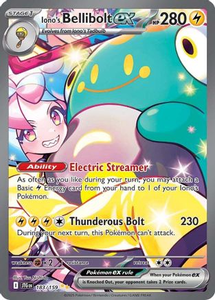 POKEMON TCG - Iono's Bellibolt ex 183/159 SV09 Journey Together - Special Illustration Rare