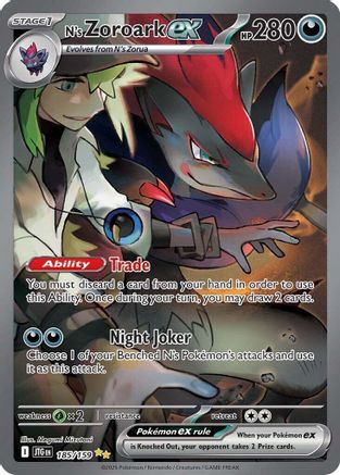 POKEMON TCG - N's Zoroark ex 185/159 SV09 Journey Together - Special Illustration Rare
