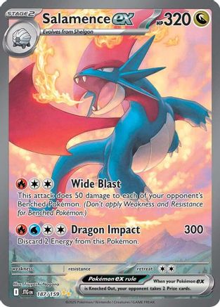 POKEMON TCG - Salamence ex 187/159 SV09 Journey Together - Special Illustration Rare
