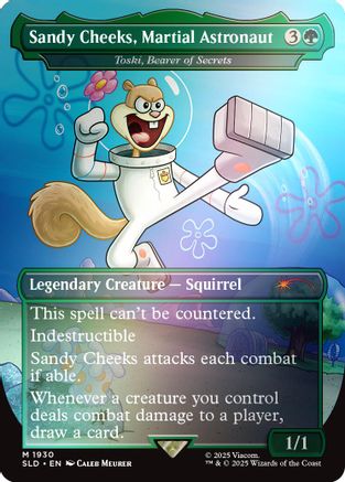 MAGIC: THE GATHERING  - Sandy Cheeks, Martial Astronaut - Toski, Bearer of Secrets (Rainbow Foil) (SLD-1930) - Secret Lair Drop Series Foil