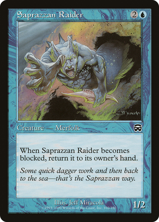 MAGIC: THE GATHERING  - Saprazzan Raider (MMQ-102) - Mercadian Masques Foil