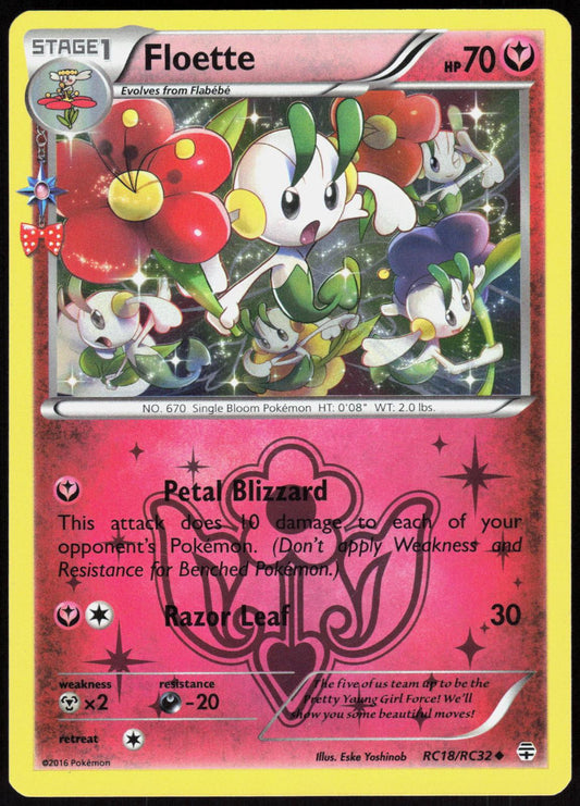 FLOETTE RC18/RC32 GENERATIONS POKEMON UNCOMMON HOLO LP