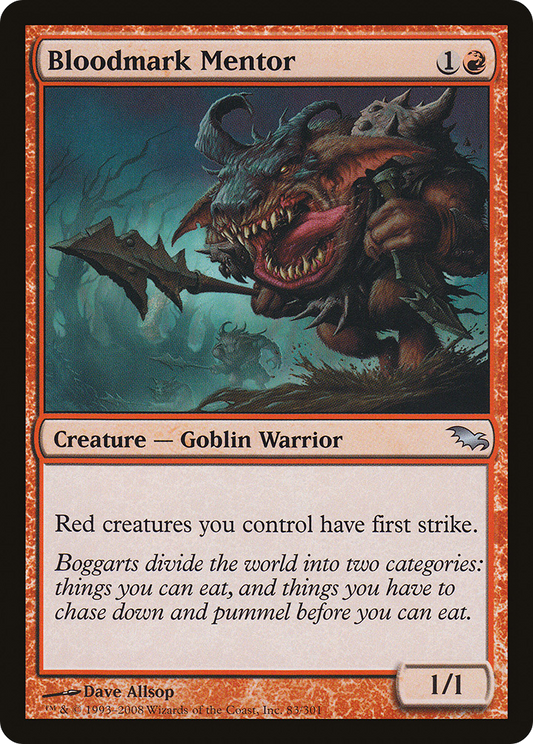 MAGIC: THE GATHERING  - Bloodmark Mentor (SHM-083) - Shadowmoor