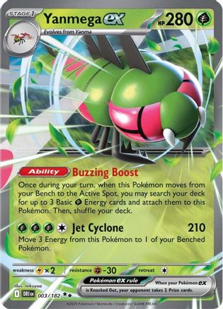 POKEMON TCG - Yanmega ex 003/182 SV10 Destined Rivals - Double Rare