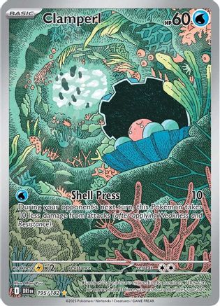 POKEMON TCG - Clamperl 195/182 SV10 Destined Rivals - Illustration Rare