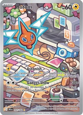 POKEMON TCG - Rotom 197/182 SV10 Destined Rivals - Illustration Rare