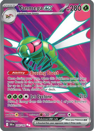 POKEMON TCG - Yanmega ex 206/182 SV10 Destined Rivals - Ultra Rare