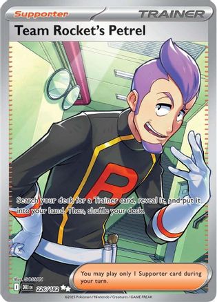 POKEMON TCG - Team Rocket's Petrel 226/182 SV10 Destined Rivals - Ultra Rare