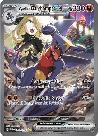 POKEMON TCG - Cynthia's Garchomp ex 232/182 SV10 Destined Rivals - Special Illustration Rare