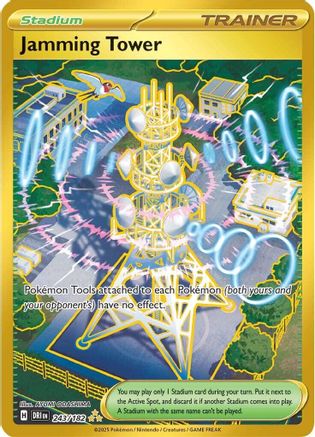 POKEMON TCG - Jamming Tower 243/182 SV10 Destined Rivals - Hyper Rare