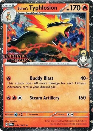 POKEMON TCG - Ethan's Typhlosion (Prerelease) 034 Miscellaneous Cards & Products - Rare