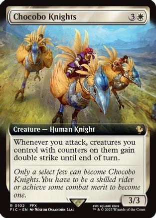 MAGIC: THE GATHERING  - Chocobo Knights (Extended Art) (FIC-102) - Commander: FINAL FANTASY Foil
