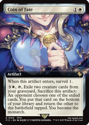 MAGIC: THE GATHERING  - Coin of Fate (Extended Art) (FIC-104) - Commander: FINAL FANTASY
