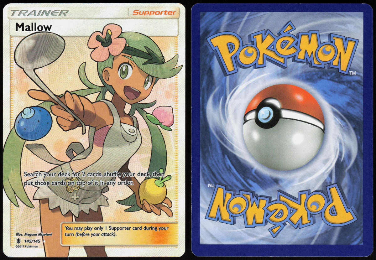 MALLOW (FULL ART) 145/145 GUARDIANS RISING POKEMON ULTRA RARE HOLO LP